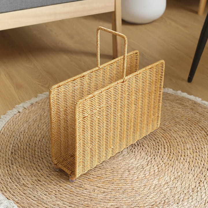 Unisex Handwoven Magazine Rack with Elegant Design Bowlift
