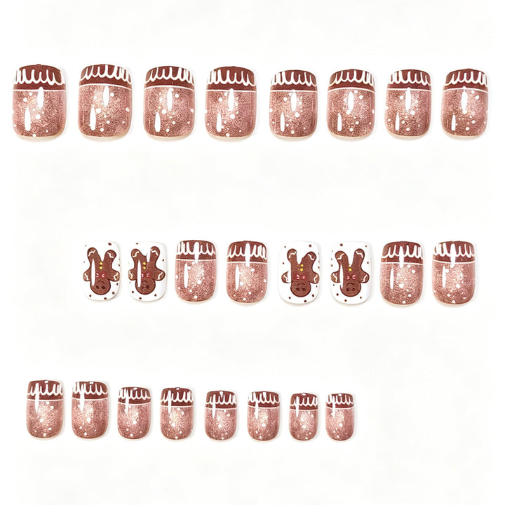 Gingerbread-Themed Nail Art Set Bowlift