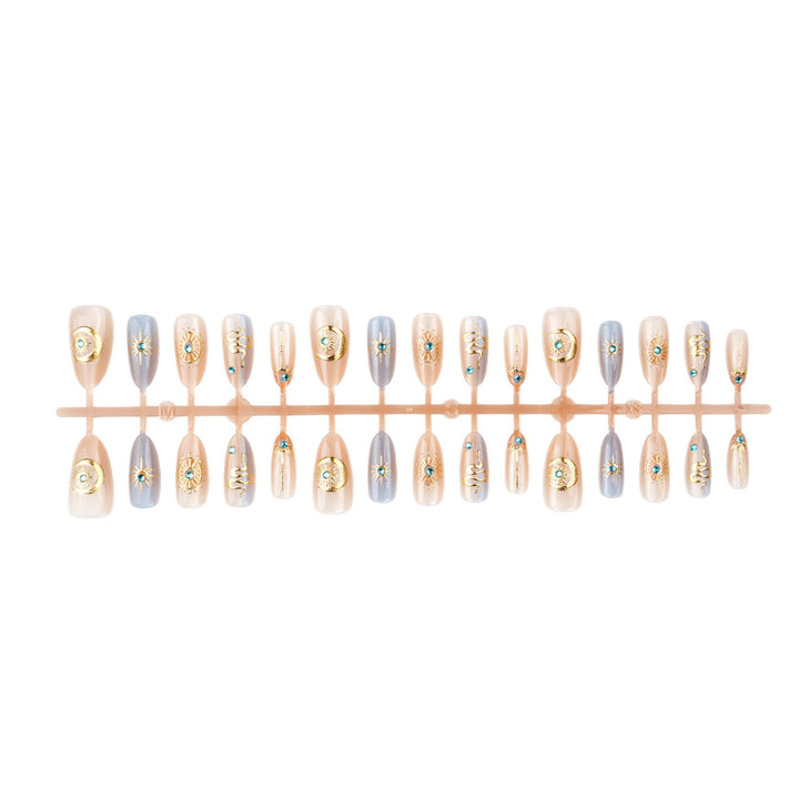 Glamorous artificial nails with luxurious accents Bowlift