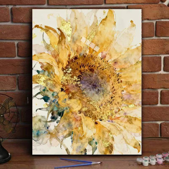Elegant Sunflower Watercolor Canvas Art Bowlift