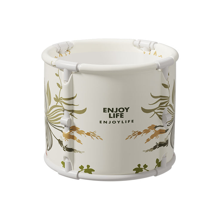 Women's Foldable Storage Bucket with Playful Flower Design Bowlift
