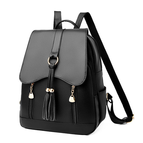 Elegant Faux Leather Backpack