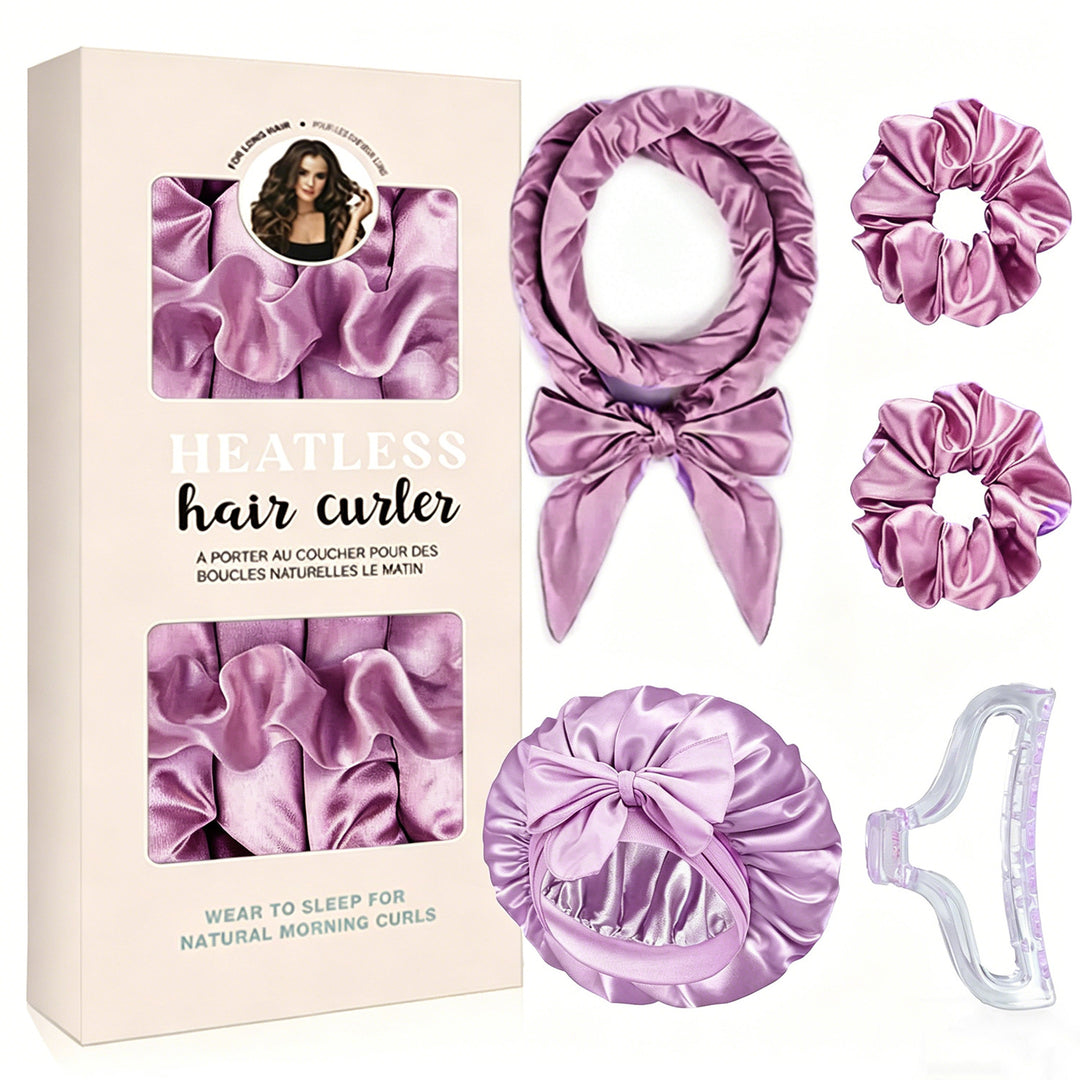 Satin Heatless Hair Curling Set