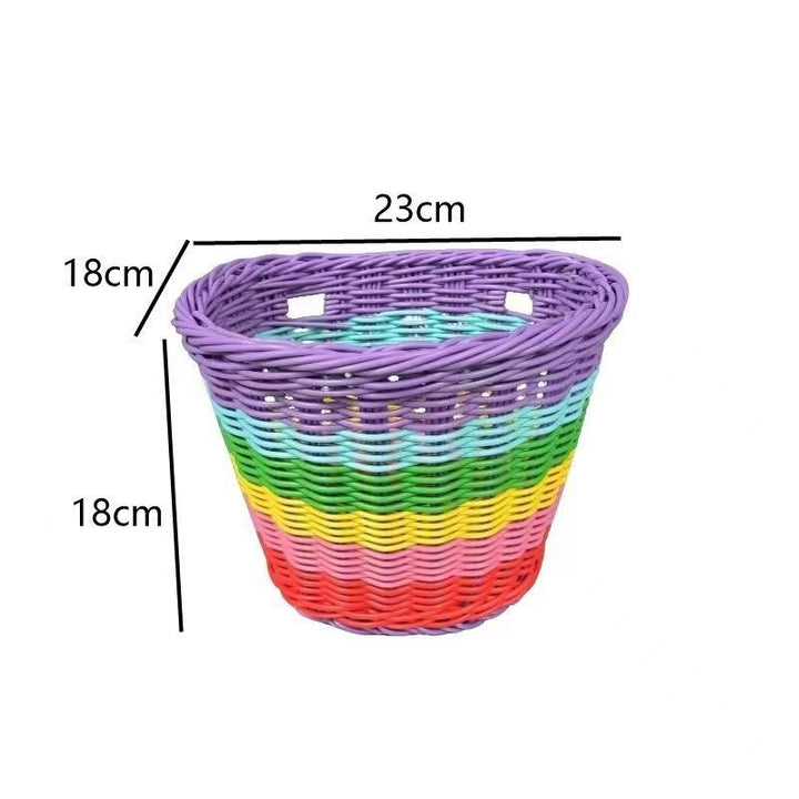 Stylish Woven Storage Basket with Leather Straps Bowlift