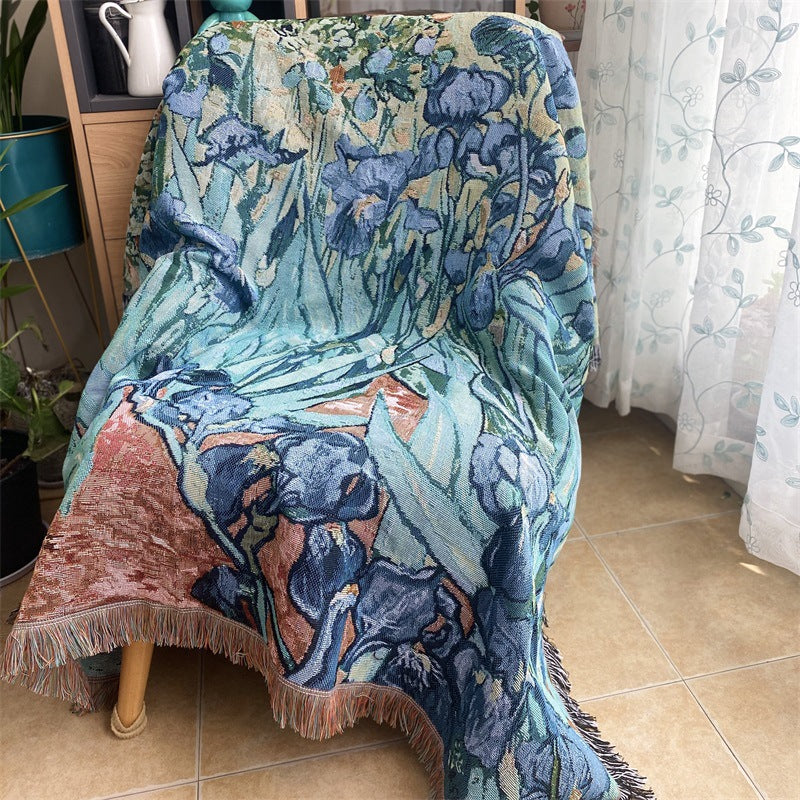 Artistic Landscape Pattern Throw Blanket
