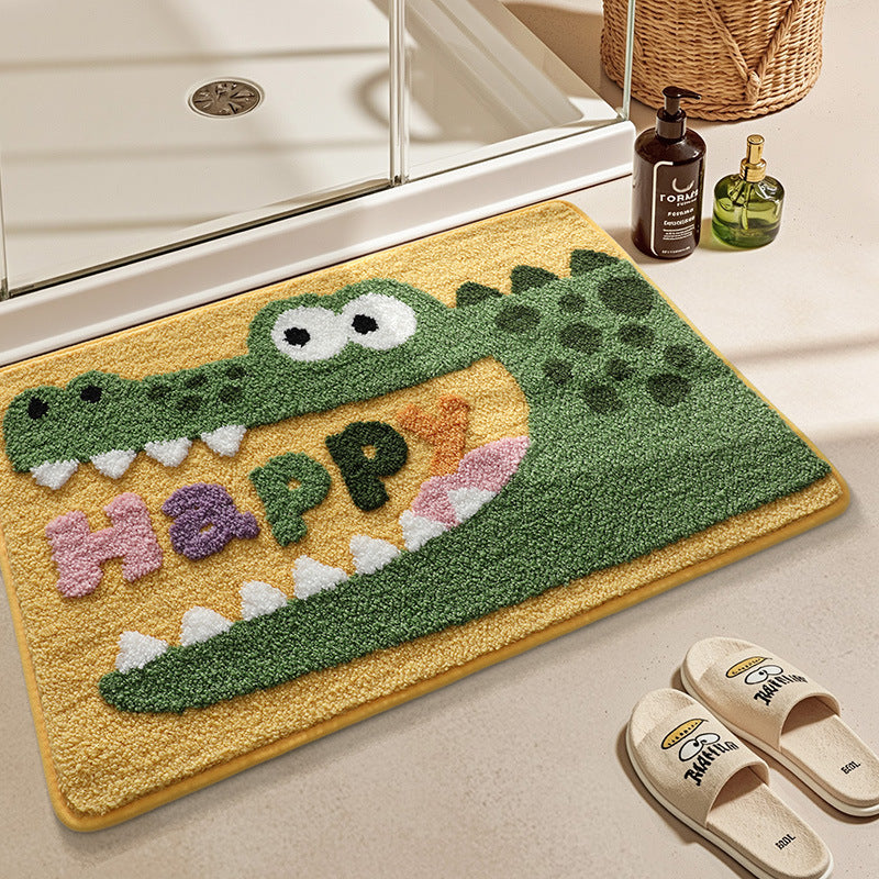 Turtle-Themed Plush Bath Mat Bowlift