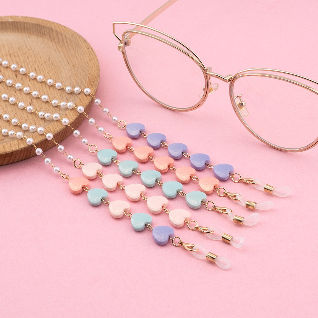Decorative Heart-Shaped Eyewear Chain Bowlift