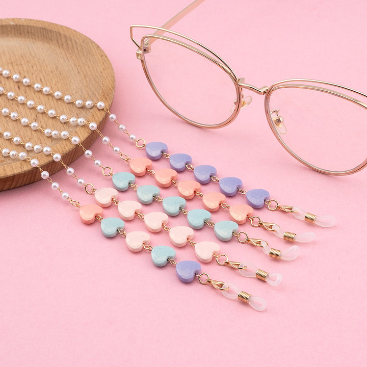 Heart Beaded Eyewear Chain Bowlift