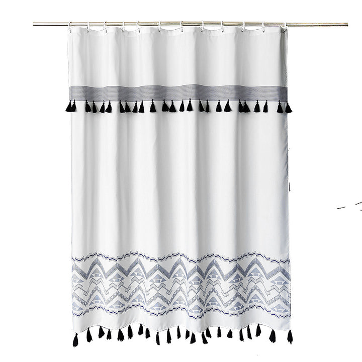 Ethnic Patterned Shower Curtain Bowlift