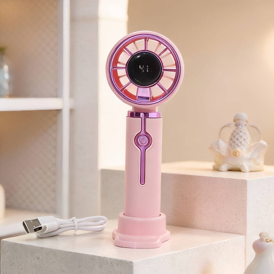 Ladies portable mini hand fan with USB charging function and ergonomic design Bowlift