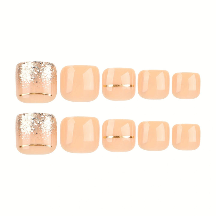 Glittery Pedicure Nail Enhancements Bowlift