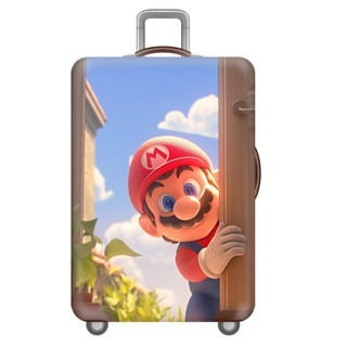 Unisex nan Children's hard shell suitcase with printed front of a well-known video game character, telescopic handle and 360° smooth-rolling wheels Bowlift
