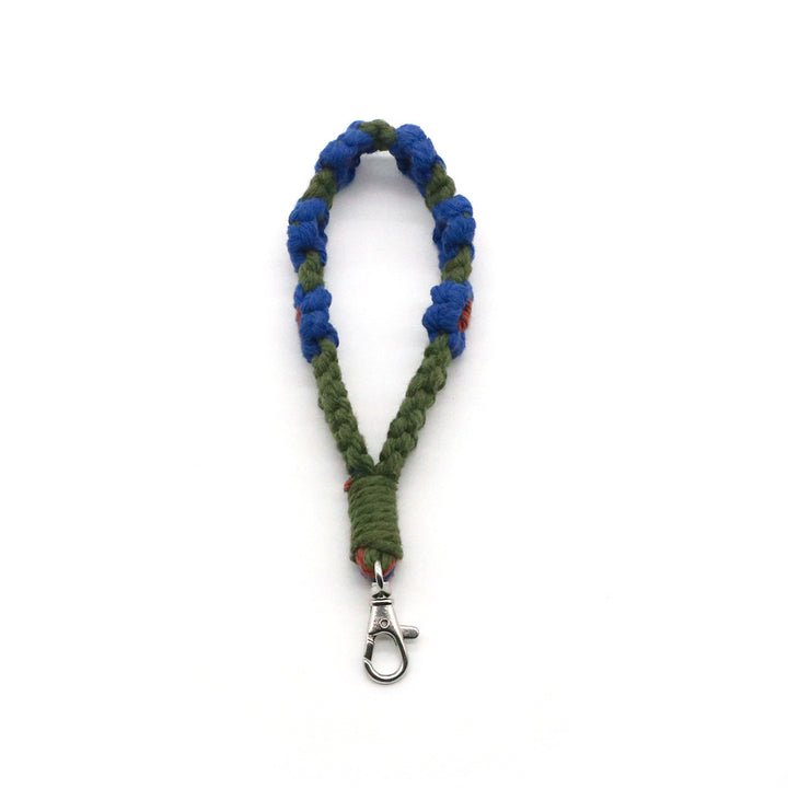 Decorative keychain made of macrame