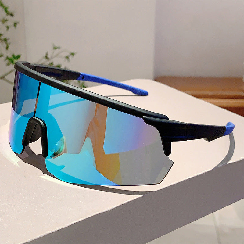 Unisex nan sporty performance sunglasses with continuous visor lens and shatterproof polycarbonate lens Bowlift