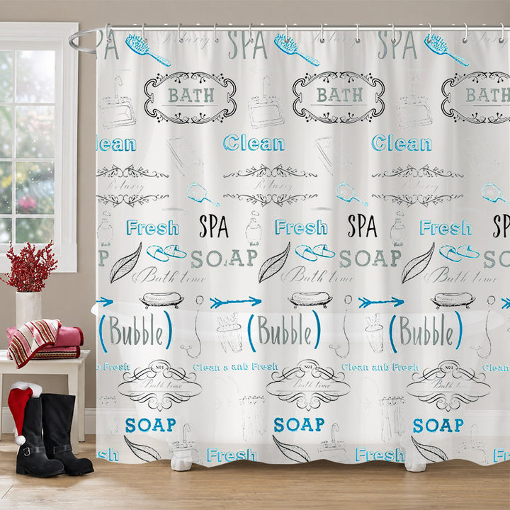 Decorative Shower Curtain Bowlift