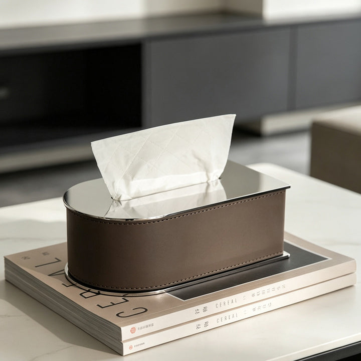 Stylish Leather Tissue Box Holder