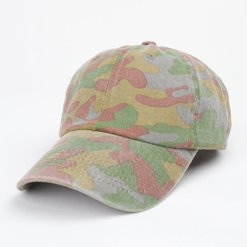 Unisex Camo Print Adjustable Baseball Cap Bowlift