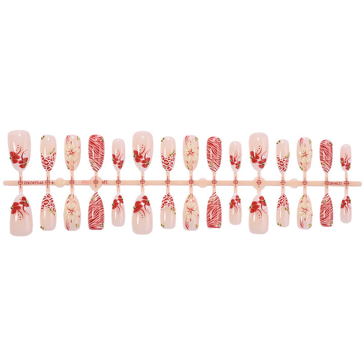 Floral Design Press-On Nail Set Bowlift 1788495338