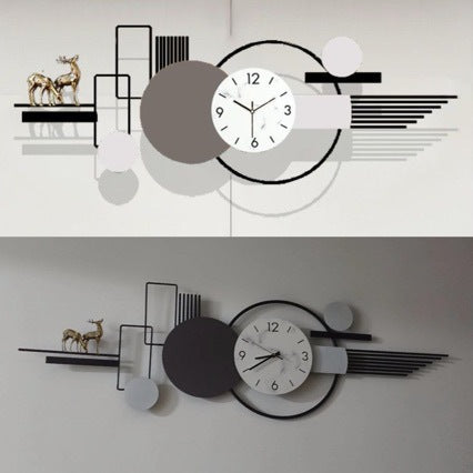 Modern Artistic Wall Clock with Geometric Design Bowlift