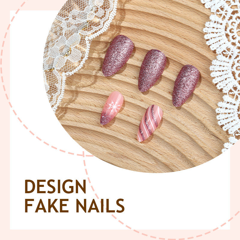 Creative Nail Art Set with Glitter and Ornament Decorations Bowlift