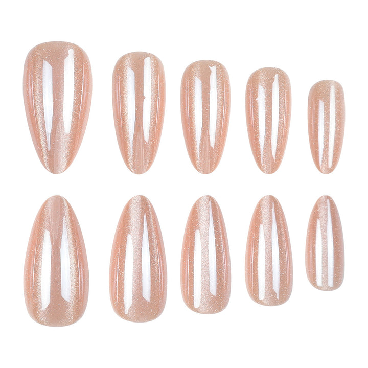 Glossy Stiletto Press-On Nails with Sparkling Finish Bowlift