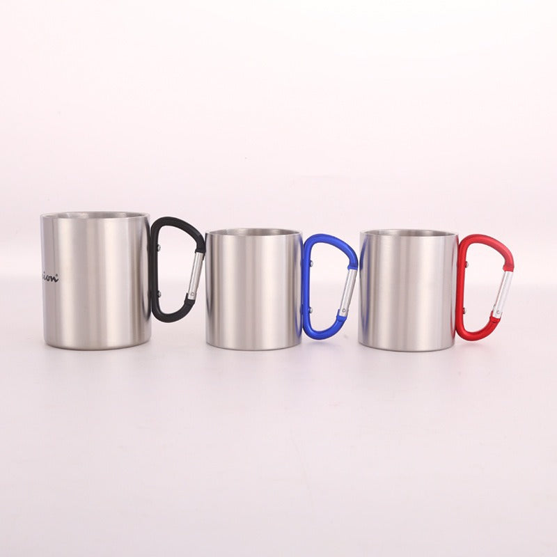 Women's Stainless Steel Coffee Mug with Carabiner Handle Bowlift