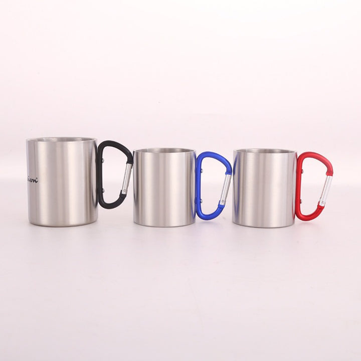 Women's Stainless Steel Coffee Mug with Carabiner Handle Bowlift