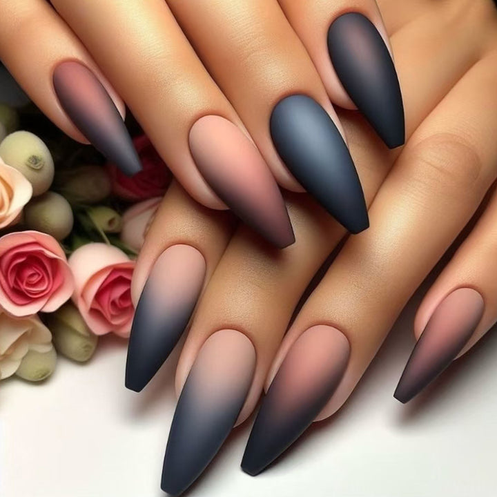 Matte Ombre Stiletto Press-On Nails Bowlift