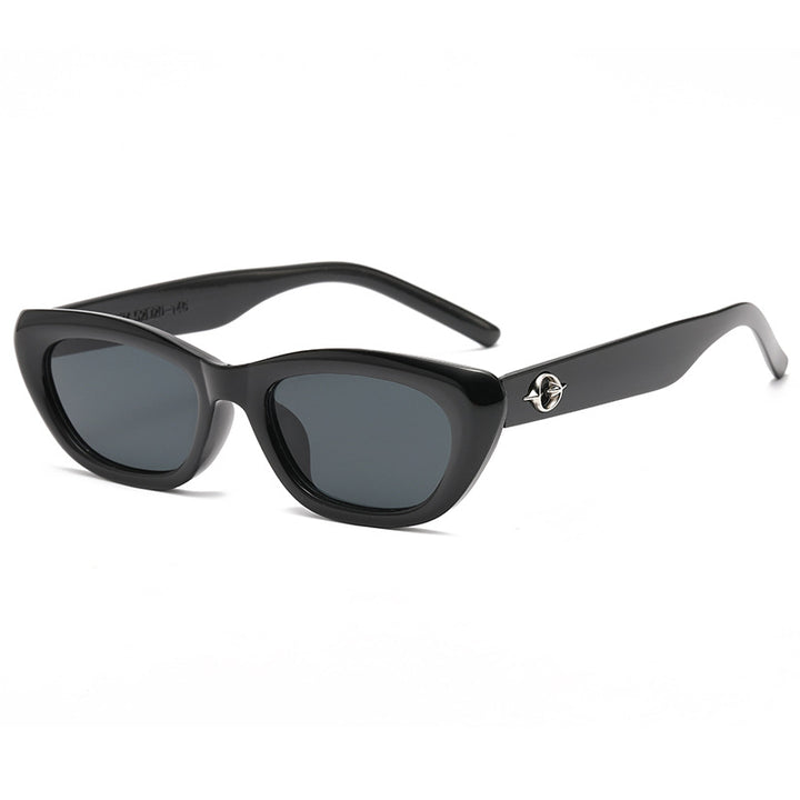 Women's Cat-Eye Sunglasses with Elegant Transparent Frame and UV Protection Bowlift
