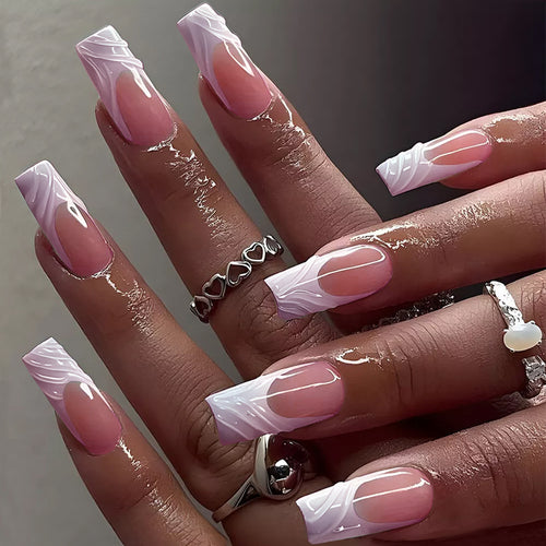 Artificial nail design with elegant 3D pattern Bowlift