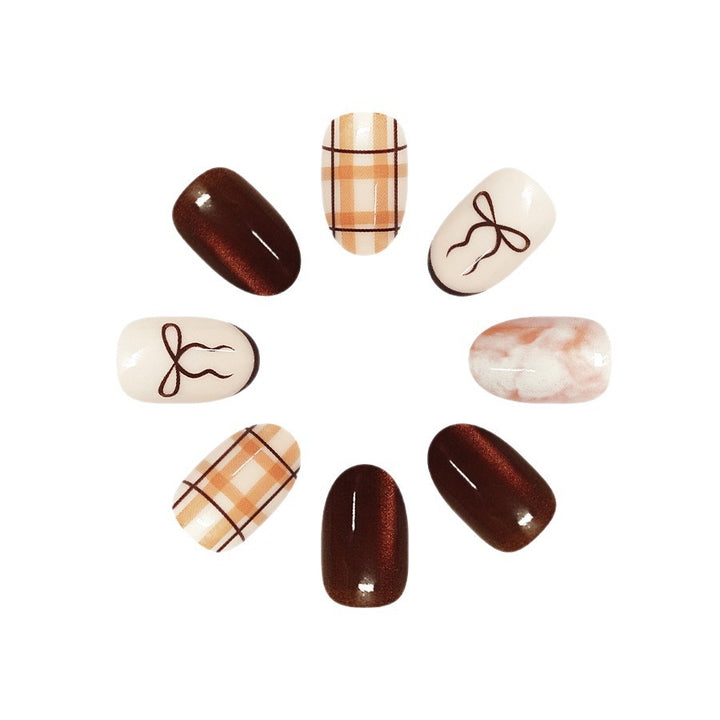 Chic Patterned Press-On Nail Set Bowlift