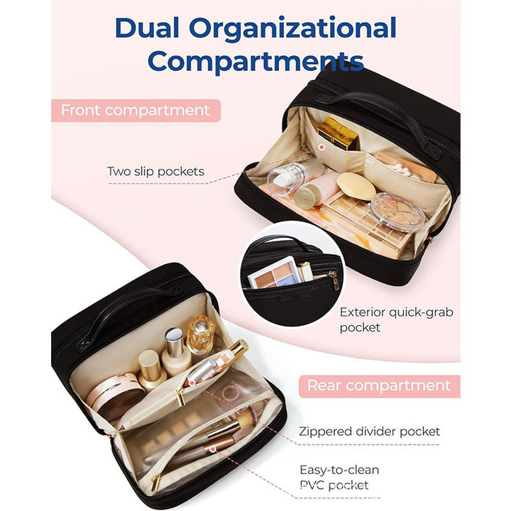 Makeup Organizer bag with Removable Compartments Bowlift
