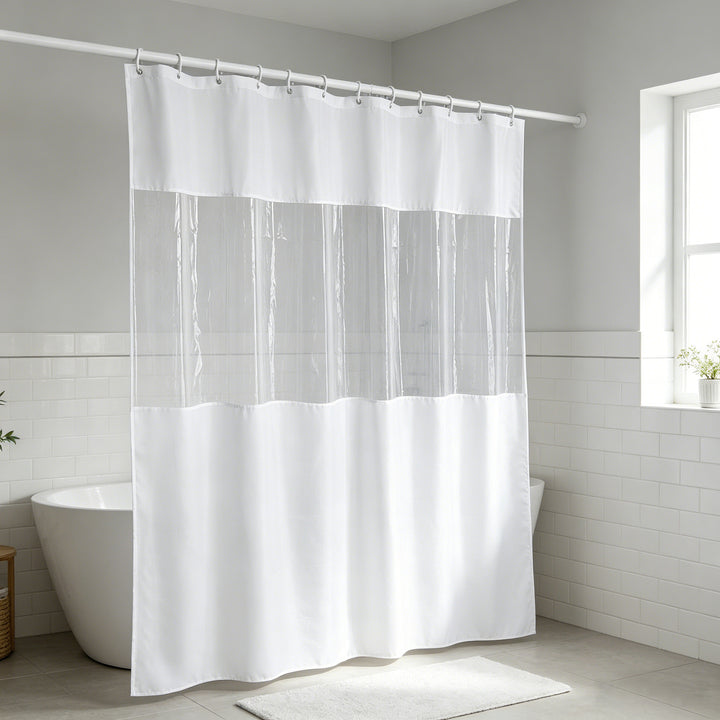 Luxury Waterproof Shower Curtain Bowlift