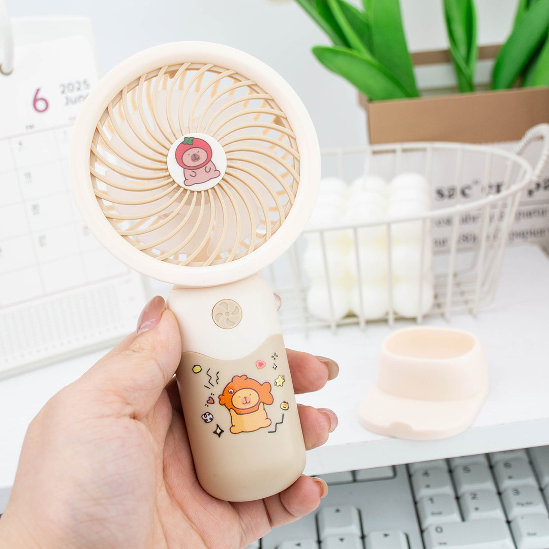 Women's portable hand fan with cute animal design Bowlift