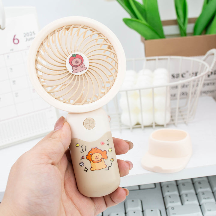 Women's portable hand fan with cute animal design Bowlift