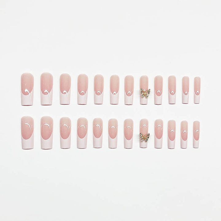 Elegant artificial nail set with butterfly accents Bowlift