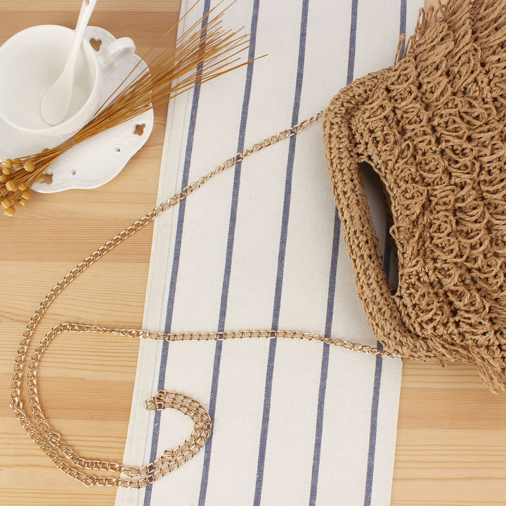 Designer handbag with intertwined macramé structure Bowlift