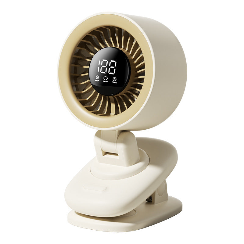 Women's portable table fan with digital temperature display Bowlift