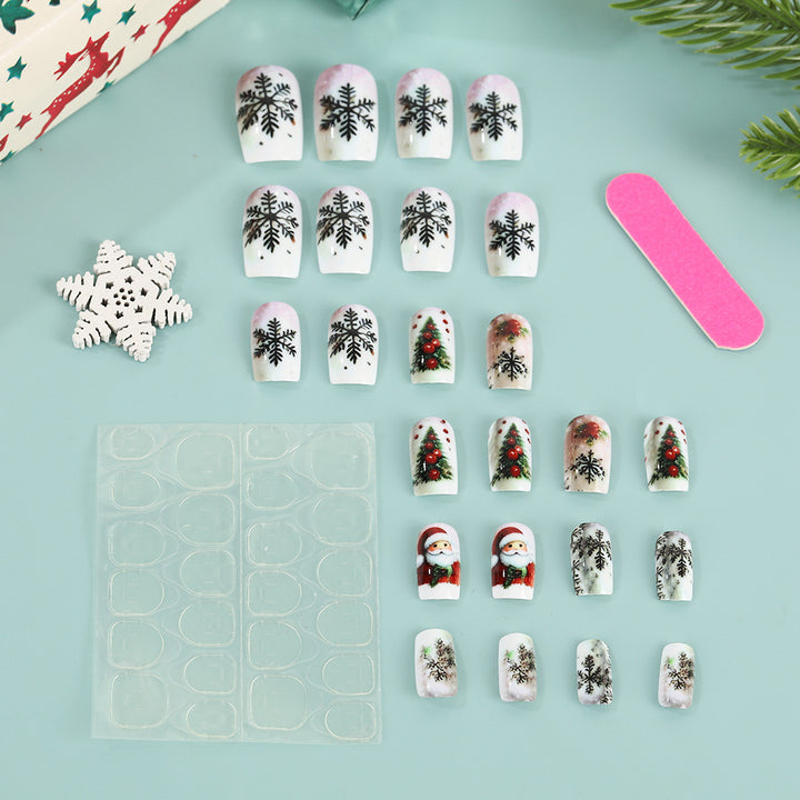 Festive artificial nails with Christmas motifs Bowlift