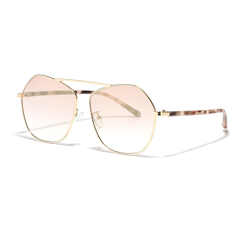 Women's geometric sunglasses with luxurious metal frame Bowlift