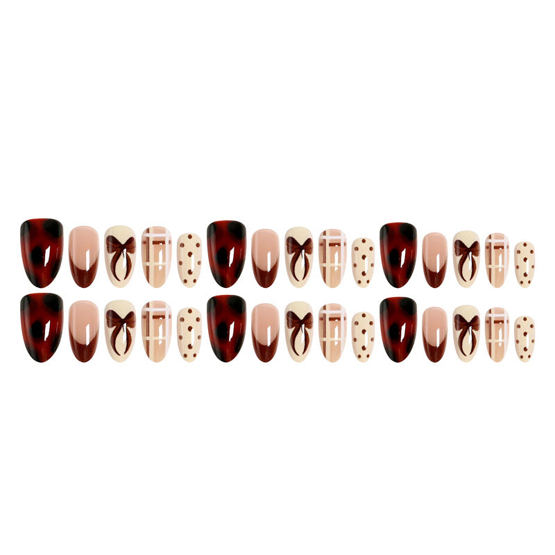 Artistic Nail Tips with Bow Design Bowlift