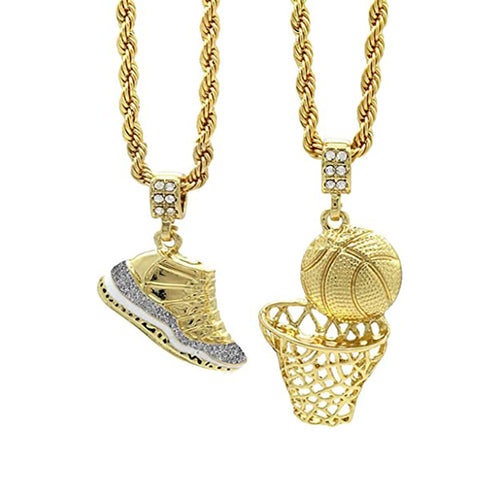 Basketball-Themed Pendant Necklace Bowlift