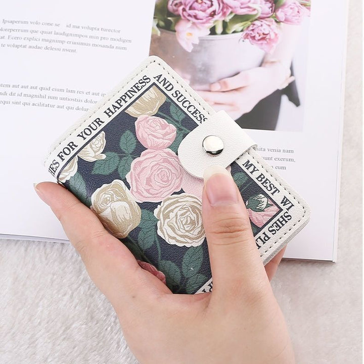Stylish Floral Print Wallet Bowlift