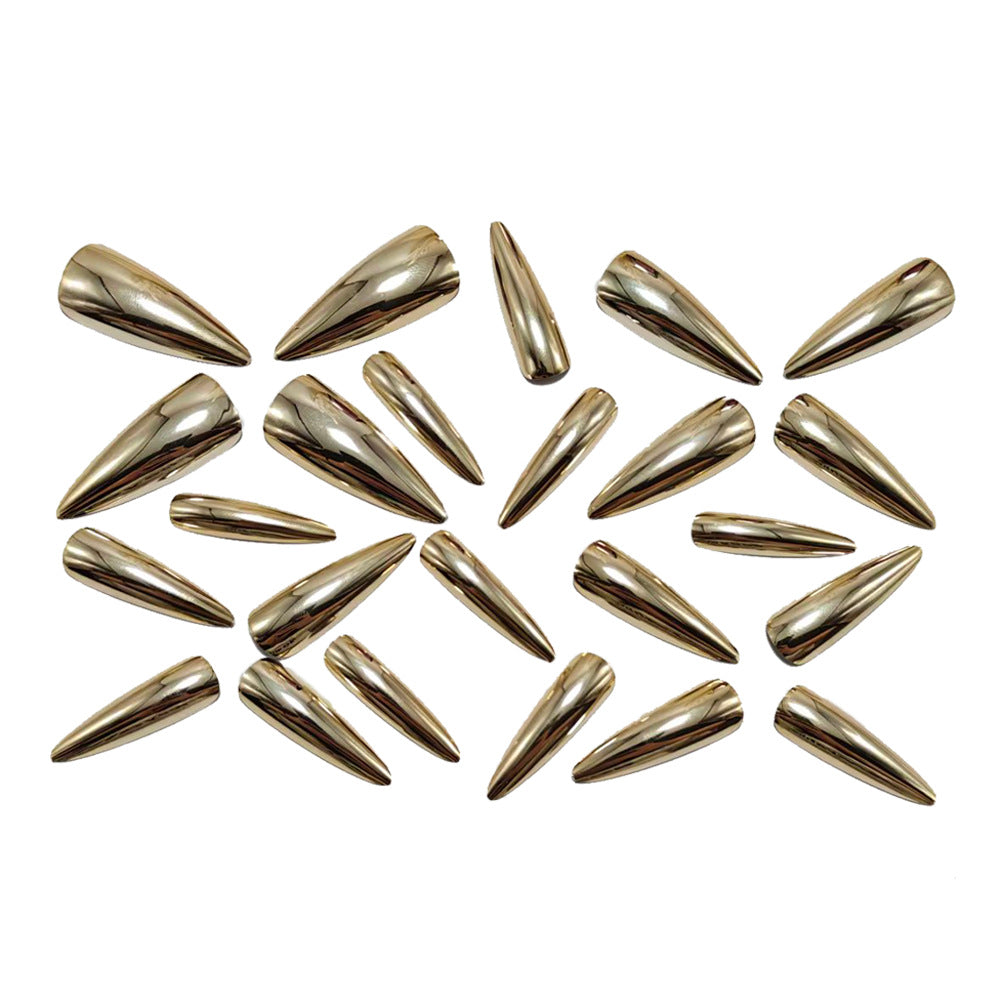 Elegant and Shiny Stiletto Artificial Nails Bowlift
