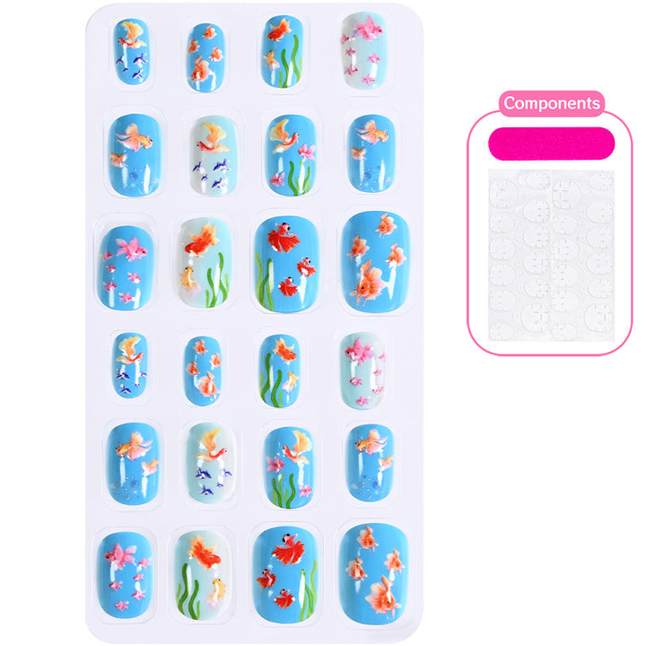 Themed Summer Beach Nail Art Press-On Nails Bowlift