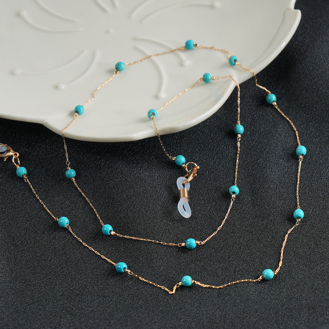 Beaded Eyewear Retainer Chain Bowlift