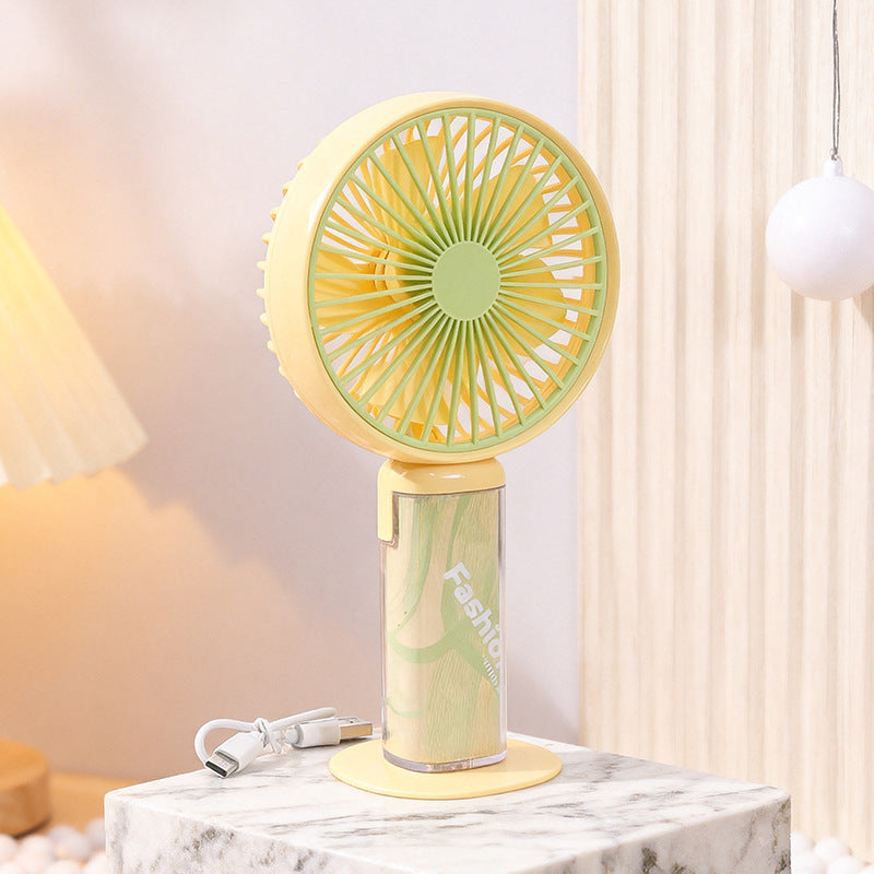 Cooling compact portable rechargeable handheld fan with detachable stand and USB charging Bowlift