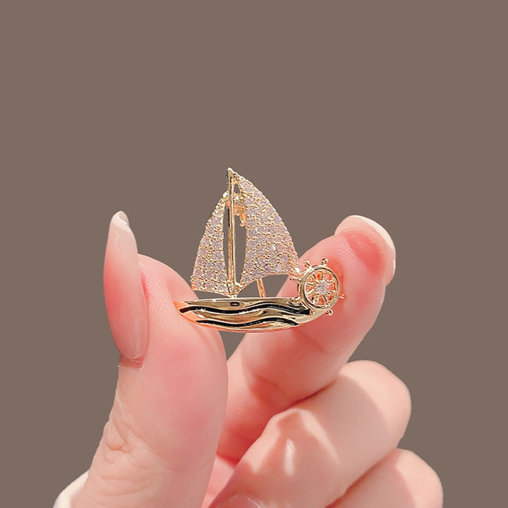 Elegant Sailboat Brooch Bowlift