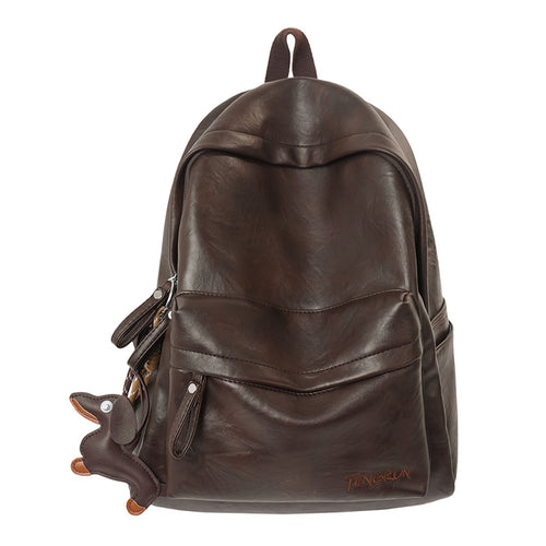 Casual Leather School Backpack Bowlift
