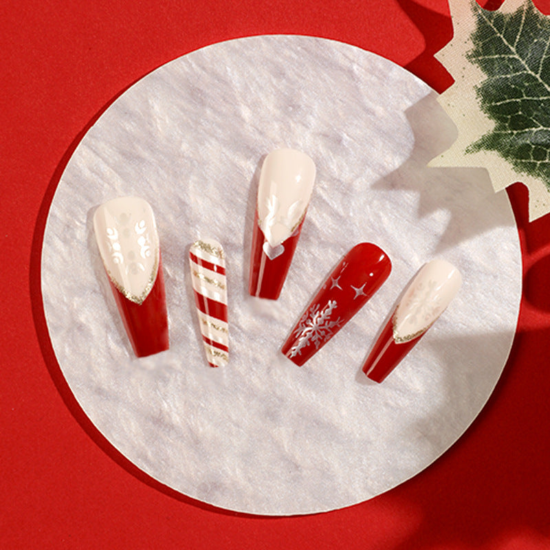 Artful Christmas nail art with festive patterns Bowlift